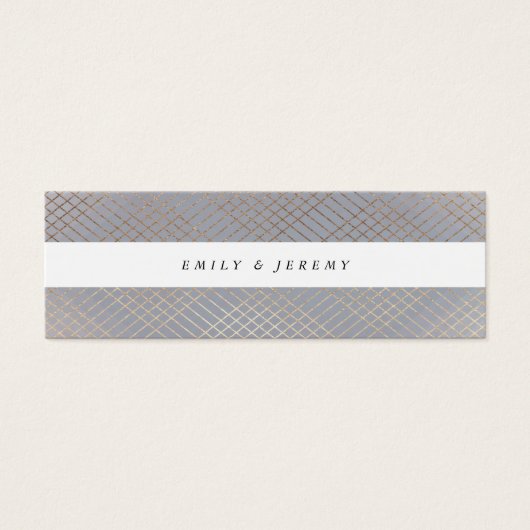 ダイアモンドジオメトリックグレー金ゴールドギャツビーギフトレジストリ (正面)