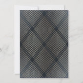 ダイアモンドジオメトリックネイビーデコ金ゴールドギャツビー結婚ズ 招待状 (裏面)