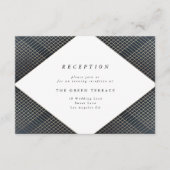 ダイアモンドジオメトリックネイビー金ゴールドギャツビー披露宴カード エンクロージャーカード (正面)