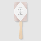 ダイアモンドジオメトリックピンク金ゴールド結婚ギャツビー ハンドファン (正面)