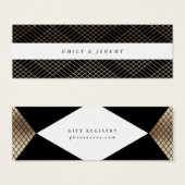 ダイアモンドジオメトリックブラック金ゴールドギャツビーギフトレジストリ (正面&裏面)