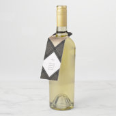 ダイアモンドジオメトリックブラック金ゴールド結婚ギャツビー ボトルネックタグ (アングル)