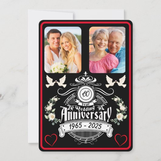 ダイアモンドジュビリー2写真記念日招待状 シーズンカード (正面)