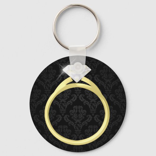 ダイアモンドソリティアリングや輪 キーホルダー (正面)