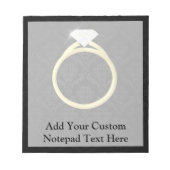 ダイアモンドソリティアリングや輪 ノートパッド (正面)