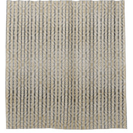 ダイアモンドタイルとストライプダイヤモンドのパターン シャワーカーテン