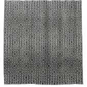 ダイアモンドタイルとストライプダイヤモンドのパターン シャワーカーテン (正面)