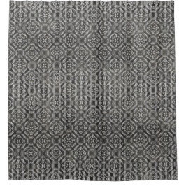 ダイアモンドタイルとストライプダイヤモンドのパターン シャワーカーテン