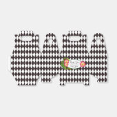 ダイアモンドタイル白黒と熱帯花 フェイバーボックス (折り畳みなし)