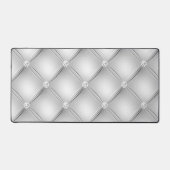ダイアモンドタフテッドデザイン、シルバー デスクマット (正面)