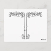 ダイアモンドダマスク、TERRACINA in Purple & Pink ポストカード (裏面)