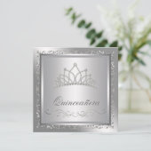 ダイアモンドティアラエレガントシルバーダマスクキンセアニェラ 招待状 (スタンド正面)