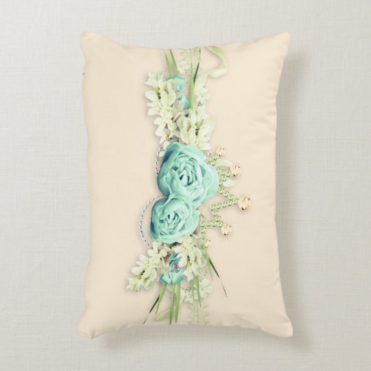 ダイアモンドティアラバラレース可愛い反射可能な枕 アクセントクッション (正面(垂直))