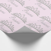 ダイアモンドティアラピンクプリンセスワッピング紙 ラッピングペーパー (角)