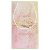 ダイアモンドティアラピンクローズガーリー スモールペーパーバッグ (裏面)