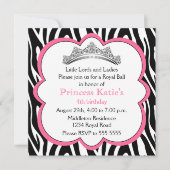 ダイアモンドティアラ誕生日パーティー 招待状 (正面)