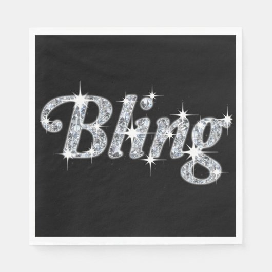 ダイアモンドデッシュを搭載したフェイクランチョンナきらきら光るプキン スタンダードランチョンナプキン (正面)