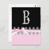 ダイアモンドデリアイニシャル: B ポストカード (正面/裏面)