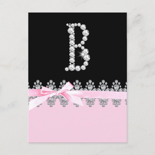 ダイアモンドデリアイニシャル: B ポストカード (正面)