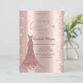 ダイアモンドドレスバラ金ゴールドグリッターダストキンセアニラ 招待状 (スタンド正面)