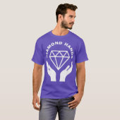 ダイアモンドハンズ暗号株取引ミーム Tシャツ (正面フル)