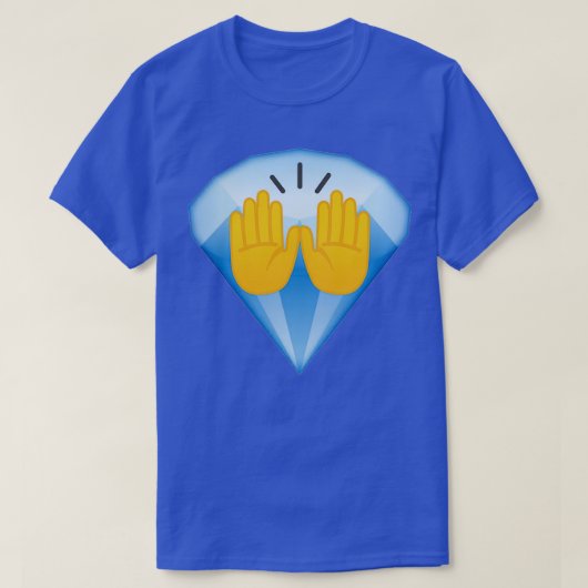 ダイアモンドハンズ絵文字 Tシャツ (デザイン正面)
