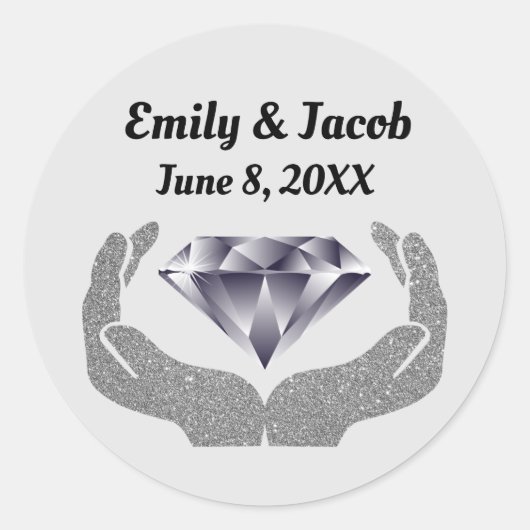 ダイアモンドハン結婚ズ ラウンドシール (正面)