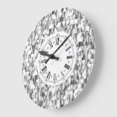 ダイアモンドフェイクルシルバーシャインローマ数字きらきら光る ラージ壁時計 (傾斜)