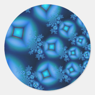 ダイアモンドブルーベリートリップ（幻覚体験）のようなサイケデリック ラウンドシール