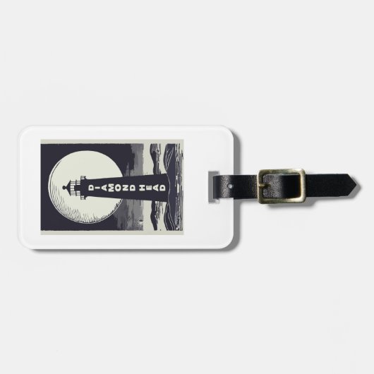 ダイアモンドヘッドライトハウスハワイムーン ラゲッジタグ (正面横)