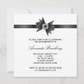 ダイアモンドボウ女性レッドローズ55thバースデーパーティー 招待状 (裏面)