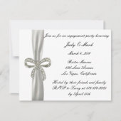 ダイアモンドボウ婚約パーティ招待状 招待状 (正面)