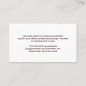 ダイアモンドリングや輪イン箱 | ジュエリー 名刺 (裏面)