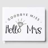 ダイアモンドリングや輪恋しく思グローハローミセスブライダルシャワー ゲストブック (正面)