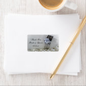 ダイアモンドリングや輪結婚ズパールズサンキューメッセージカード ラベル (インサイチュ)