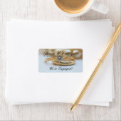 ダイアモンドリング婚約の発表 ラベル (インサイチュ)