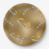 ダイアモンドリング金ゴールド ペーパープレート (正面)