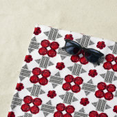 ダイアモンドルビージェムストーンアートレッド ビーチタオル (インサイチュ)