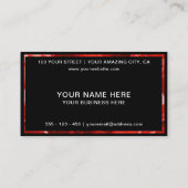 ダイアモンドルビーラグジュアリーレッドエレガント 名刺 (裏面)