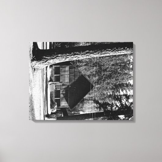 ダイアモンドレイク、オレゴン州キャビンのビュー写真 キャンバスプリント (正面)