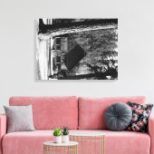 ダイアモンドレイク、オレゴン州キャビンのビュー写真 キャンバスプリント (インサイチュ (リビング))