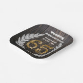 ダイアモンドローレルと65th金ゴールド結婚、の記念日Pa ペーパープレート (傾斜あり)