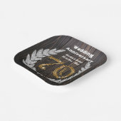 ダイアモンドローレルと70th金ゴールド結婚、の記念日Pa ペーパープレート (傾斜あり)