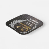 ダイアモンドローレルと75th金ゴールド結婚、の記念日Pa ペーパープレート (傾斜あり)