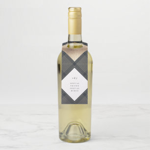 ダイアモンド幾何学海軍金ゴールド結婚ギャツビー ボトルネックタグ