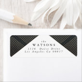 ダイアモンド幾何学海軍金ゴールド結婚ギャツビー ラベル (インサイチュ)