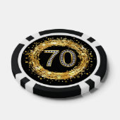 ダイアモンド数値70グリッターきらきら光る紙吹雪 |金ゴールド ポーカーチップ (シングル)