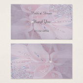 ダイアモンド結婚ズサンキューメッセージカード (正面&裏面)