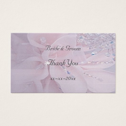 ダイアモンド結婚ズサンキューメッセージカード (正面)