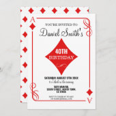 ダイアモンド遊ズカード誕生日エースラスベガスカジノ 招待状 (正面/裏面)